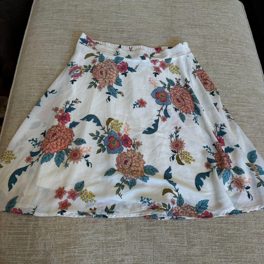 Philosophy Women's Floral Knee Length Flowy Skirt SZ M